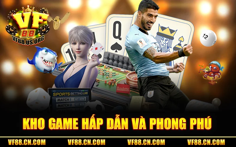Kho trò chơi đa dạng, quy tụ 2.500+ lựa chọn hấp dẫn